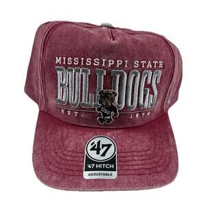 Mississippi State Bulldogs Hat "47 Hitch Razor Red Golf Snapback Cap NWT￼